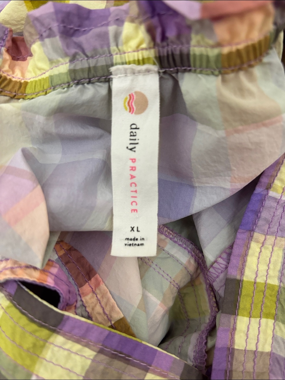 Anthropologie EVEVEST MIDI DRESS purple pink plaid XL - Picture 12 of 14